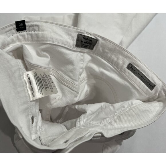 Citizens of Humanity Chloe Mid Rise Super Flare Jeans in White - Picture 4 of 4